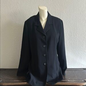 Black Tailored Blazer with Notched Lapels